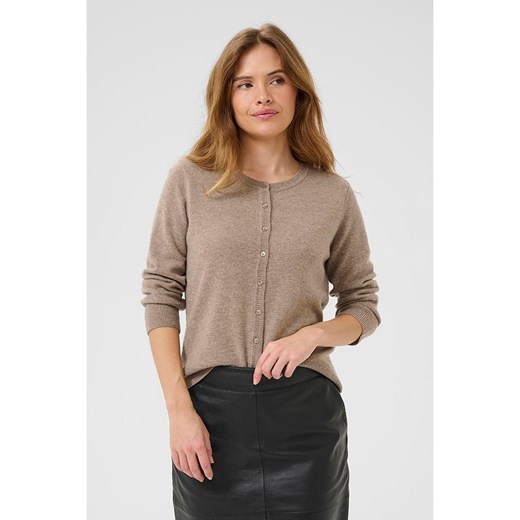CULTURE Wełniany kardigan w kolorze szarobrązowym Culture M wyprzedaż Limango Polska