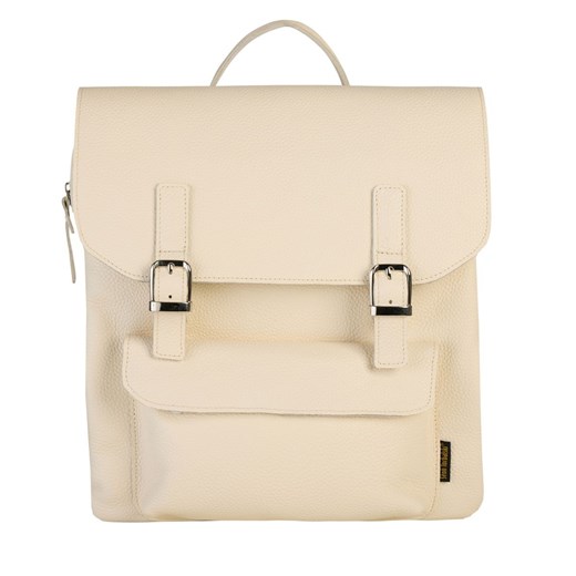 kremowy plecak skórzany Teofila ze sklepu Słoń Torbalski w kategorii Plecaki - zdjęcie 187680065