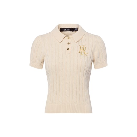 Lauren Ralph Lauren Sweter damski Kobiety Bawełna piaskowy jednolity ze sklepu vangraaf w kategorii Swetry damskie - zdjęcie 187680156