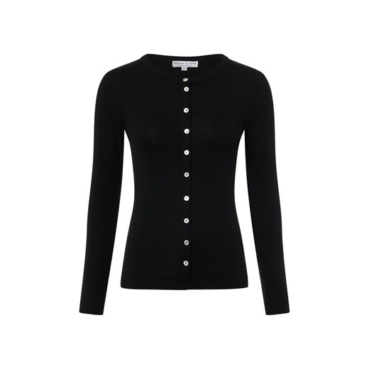 Marie Lund Damska koszulka z dzianiny Kobiety Sztuczne włókno czarny jednolity ze sklepu vangraaf w kategorii Swetry damskie - zdjęcie 187680179