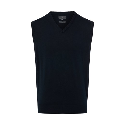 Nils Sundström Sweter damski z dzianiny Kobiety Bawełna granatowy jednolity ze sklepu vangraaf w kategorii Kamizelki męskie - zdjęcie 187680196