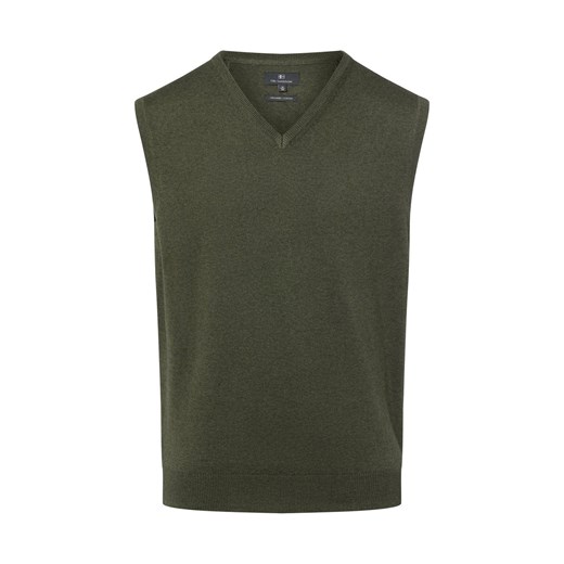 Nils Sundström Sweter damski z dzianiny Kobiety Bawełna oliwkowy jednolity ze sklepu vangraaf w kategorii Kamizelki męskie - zdjęcie 187680198