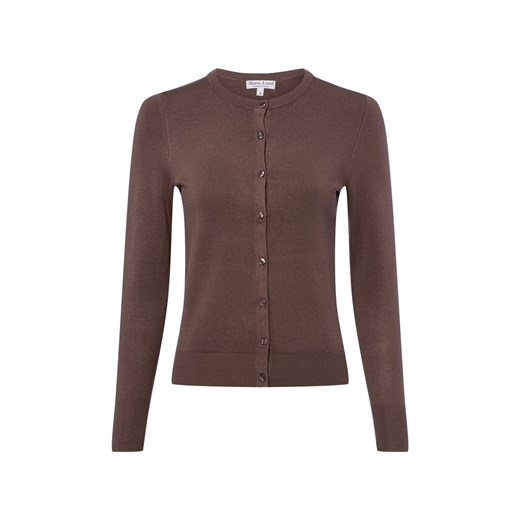 Marie Lund Kardigan damski Kobiety błotnisty jednolity ze sklepu vangraaf w kategorii Swetry damskie - zdjęcie 187680205