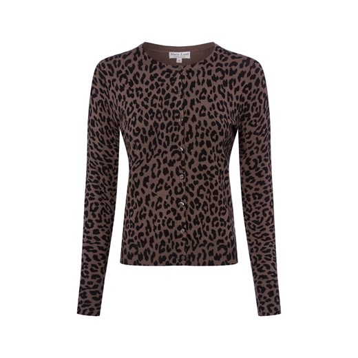 Marie Lund Kardigan damski Kobiety błotnisty wzorzysty ze sklepu vangraaf w kategorii Swetry damskie - zdjęcie 187680207