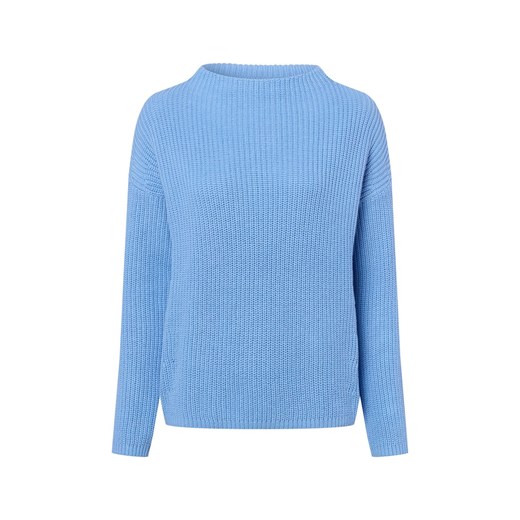 Opus Sweter damski z dzianiny - Parto Kobiety Bawełna jasnoniebieski jednolity ze sklepu vangraaf w kategorii Swetry damskie - zdjęcie 187680228