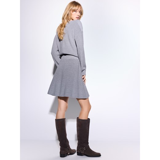 Mohito - Szara spódnica mini - szary ze sklepu Mohito w kategorii Spódnice - zdjęcie 187680419