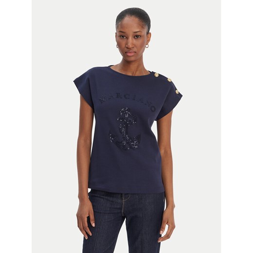 Marciano Guess T-Shirt 6RGI03 6362A Granatowy Regular Fit ze sklepu MODIVO w kategorii T-shirty męskie - zdjęcie 187681028