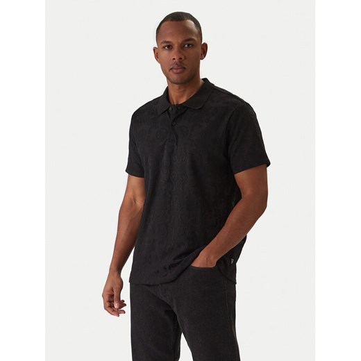 Guess Polo M6RP25 KCFE2 Czarny Regular Fit ze sklepu MODIVO w kategorii T-shirty męskie - zdjęcie 187681036