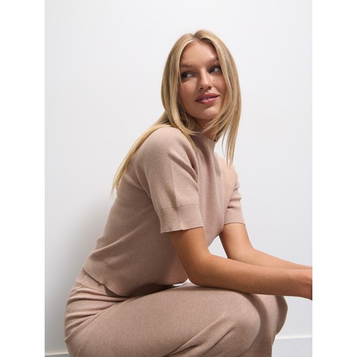 Mohito - Sweter z domieszką wełny - beżowy ze sklepu Mohito w kategorii Swetry damskie - zdjęcie 187681556