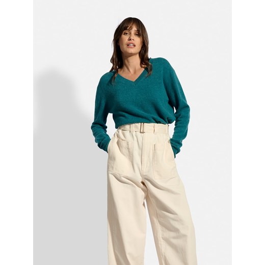 Just Cashmere Kaszmirowy sweter &quot;Nora&quot; w kolorze morskim ze sklepu Limango Polska w kategorii Swetry damskie - zdjęcie 187683245