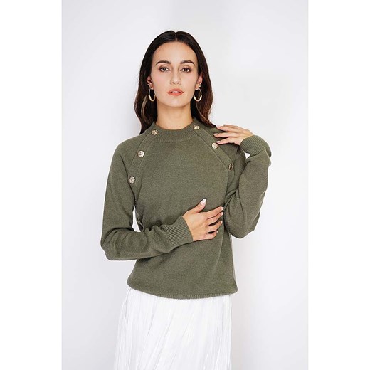 C&amp; Jo Sweter w kolorze khaki ze sklepu Limango Polska w kategorii Swetry damskie - zdjęcie 187683248