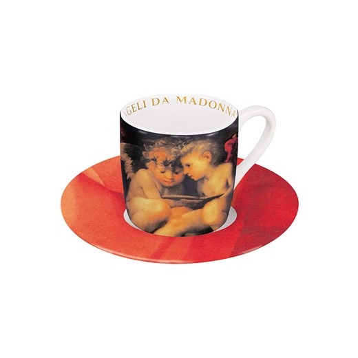 Könitz Filiżanka &quot;Madonna con Bambino&quot; w kolorze czerwono-beżowym - 85 ml ze sklepu Limango Polska w kategorii Dzbanki i zaparzacze - zdjęcie 187683449