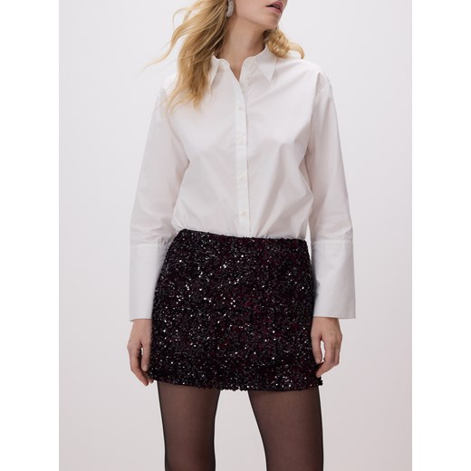 Reserved - Spódnico-szorty z cekinami - mahoniowy ze sklepu Reserved w kategorii Spódnice - zdjęcie 187683739