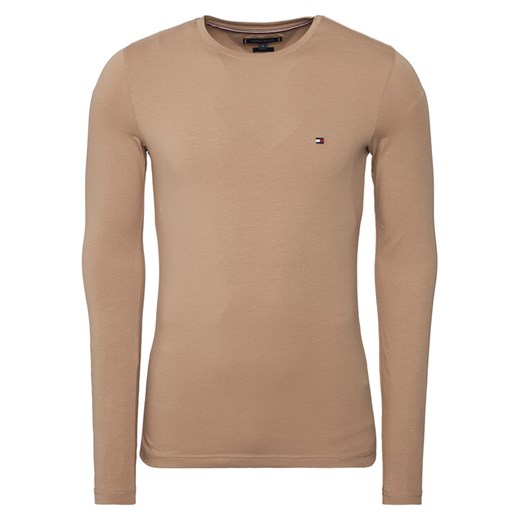 Tommy Hilfiger Longsleeve MW0MW10804 Beżowy Slim Fit ze sklepu MODIVO w kategorii T-shirty męskie - zdjęcie 187683967