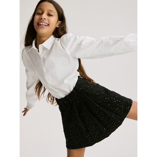 Reserved - Spódnica z cekinami - czarny ze sklepu Reserved w kategorii Spódnice dziewczęce - zdjęcie 187684379