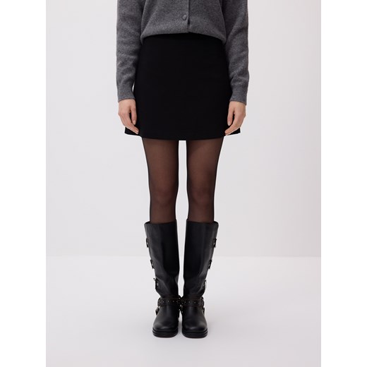 Reserved - Spódnico-szorty z dodatkiem wiskozy - czarny ze sklepu Reserved w kategorii Szorty - zdjęcie 187684417