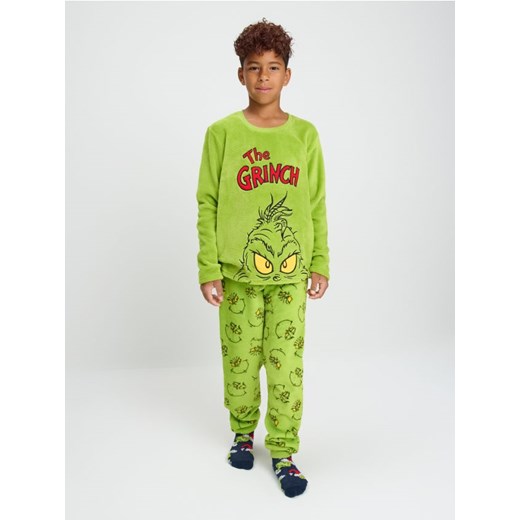 Sinsay - Polarowa piżama dwuczęściowa Grinch - zielony ze sklepu Sinsay w kategorii Piżamy dziecięce - zdjęcie 187685157