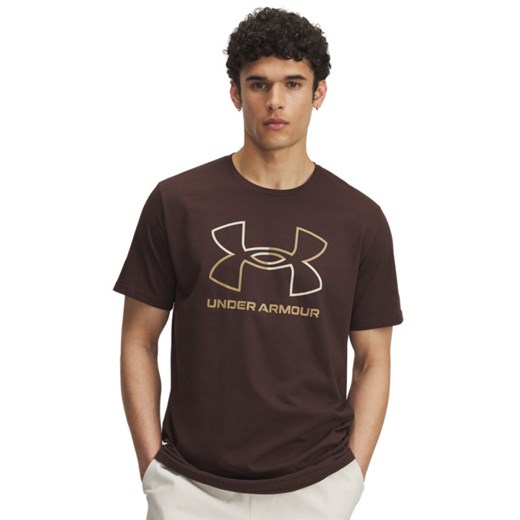 Męski t-shirt z nadrukiem Under Armour UA Gl Foundation Update Ss - brązowy ze sklepu Sportstylestory.com w kategorii T-shirty męskie - zdjęcie 187686569