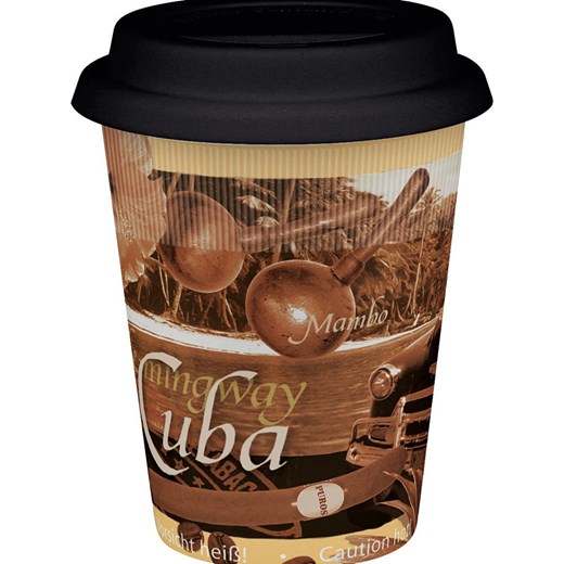 Könitz Kubek To-Go &quot;Coffee Cuba&quot; w kolorze brązowym - 380 ml ze sklepu Limango Polska w kategorii Kubki - zdjęcie 187687055