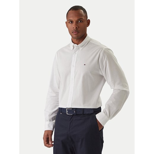 Tommy Hilfiger Koszula Core Flex Poplin MW0MW25035 Biały Regular Fit ze sklepu MODIVO w kategorii Koszule męskie - zdjęcie 187687426
