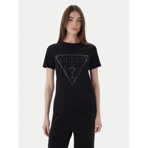 Guess T-Shirt V2YI07 K8HM0 Czarny Regular Fit ze sklepu MODIVO w kategorii Bluzki damskie - zdjęcie 187687436