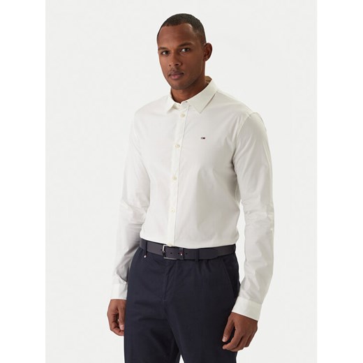 Tommy Jeans Koszula DM0DM04405 Biały Slim Fit ze sklepu MODIVO w kategorii Koszule męskie - zdjęcie 187687445