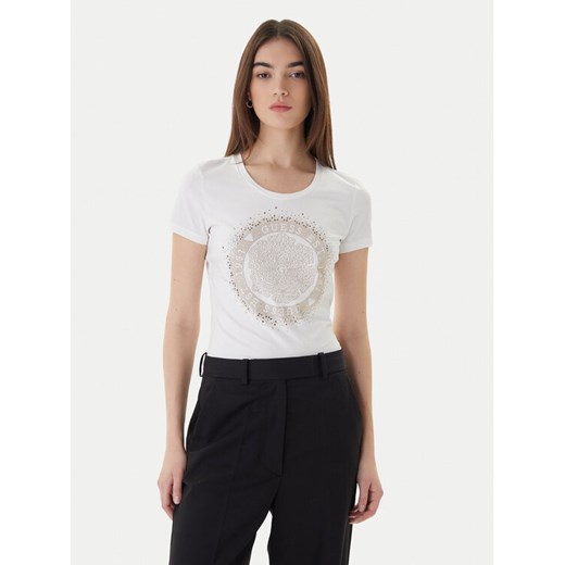 Guess T-Shirt Camelia W4RI47 J1314 Biały Slim Fit ze sklepu MODIVO w kategorii Bluzki damskie - zdjęcie 187687446