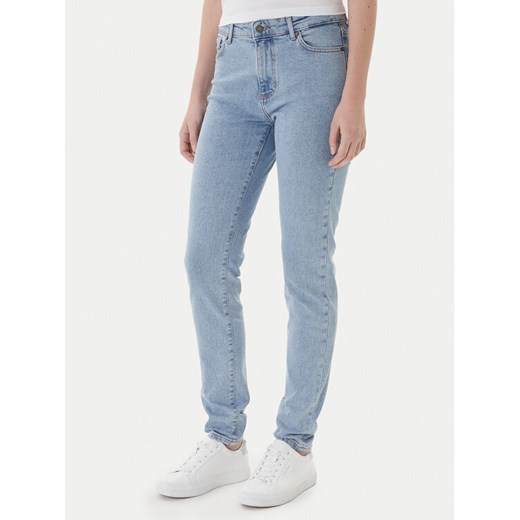 Guess Jeans Jeansy W4YA92 D5CB3 Niebieski Slim Fit ze sklepu MODIVO w kategorii Jeansy damskie - zdjęcie 187687458
