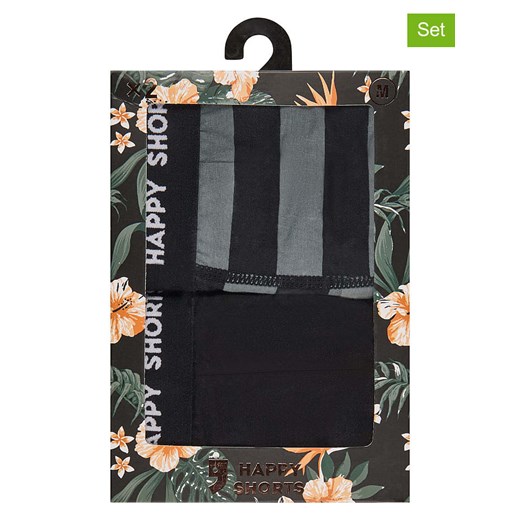 Happy Shorts Bokserki (2 pary) w kolorze czarno-szarym ze sklepu Limango Polska w kategorii Piżamy męskie - zdjęcie 187688298