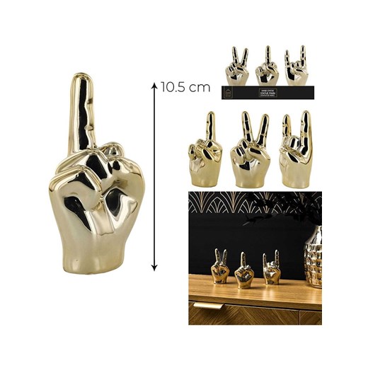 Rétro Chic Figurka dekoracyjna w kolorze złotym - wys. 10,5 cm (produkt niespodzianka) ze sklepu Limango Polska w kategorii Dekoracje - zdjęcie 187688349