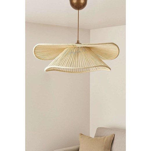 Opviq Lampa wisząca &quot;Duvela&quot; w kolorze beżowym - wys. 52 x Ø 50 cm ze sklepu Limango Polska w kategorii Oświetlenie - zdjęcie 187688405