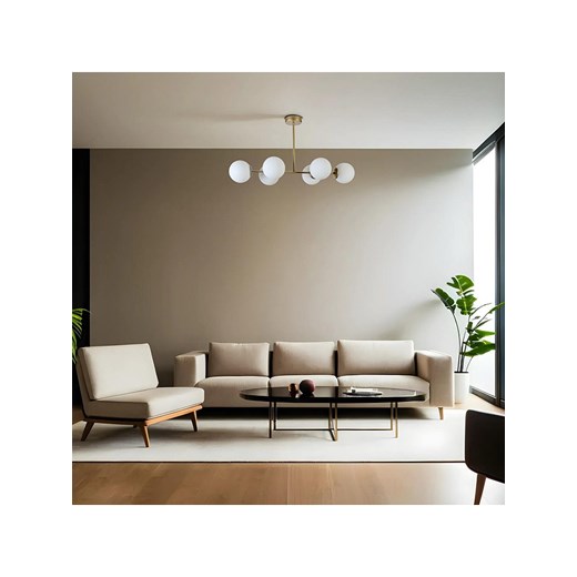 Opviq Lampa sufitowa w kolorze złoto-białym - 90 x 65 cm ze sklepu Limango Polska w kategorii Oświetlenie - zdjęcie 187688409