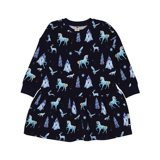 Walkiddy Sukienka dresowa w kolorze granatowym ze sklepu Limango Polska w kategorii Sukienki dziewczęce - zdjęcie 187688898