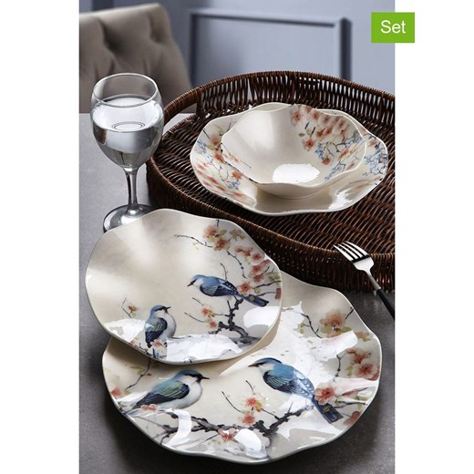 Hermia 24-częściowy zestaw w kolorze biało-niebiesko-jasnoróżowym ze sklepu Limango Polska w kategorii Naczynia - zdjęcie 187689118