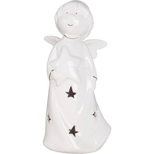 GILDE Dekoracyjna lampa LED &quot;Emiliel&quot; w kolorze białym - 9,5 x 20 x 8 cm ze sklepu Limango Polska w kategorii Oświetlenie - zdjęcie 187689217