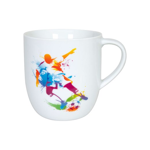 Könitz Kubek jumbo &quot;Active&quot; w kolorze białym ze wzorem - 580 ml ze sklepu Limango Polska w kategorii Dzbanki i zaparzacze - zdjęcie 187689416