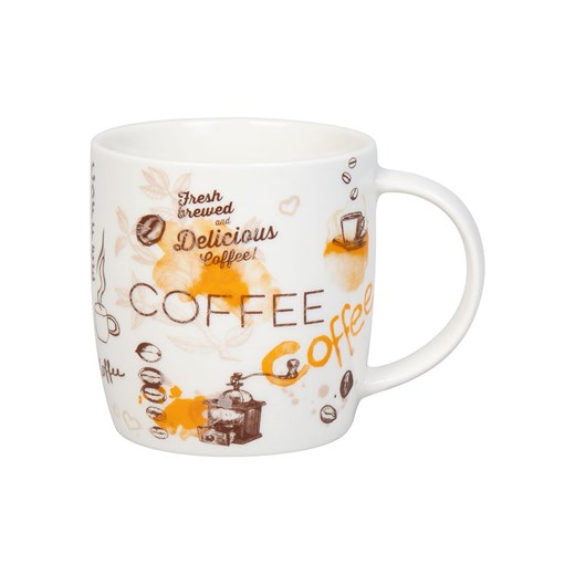 Könitz Kubek jumbo &quot;Delicious Coffee&quot; w kolorze biało-jasnobrązowym - 400 ml ze sklepu Limango Polska w kategorii Dzbanki i zaparzacze - zdjęcie 187689418