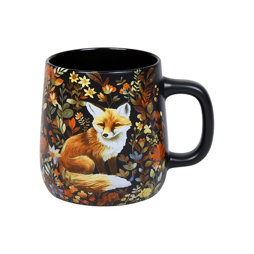 Könitz Kubek jumbo &quot;Forest Wildlife - Fox&quot; w kolorze czarnym ze wzorem - 390 ml ze sklepu Limango Polska w kategorii Dzbanki i zaparzacze - zdjęcie 187689419
