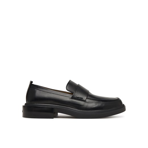 Loafersy Calvin Klein Cupped Band Loafer Lth HM0HM02065 Czarny ze sklepu eobuwie.pl w kategorii Półbuty męskie - zdjęcie 187689529