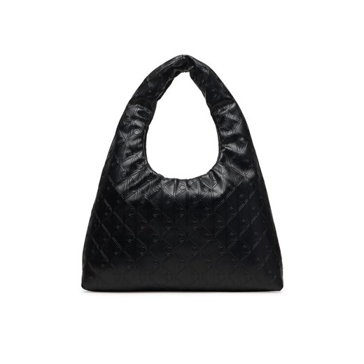 Torebka Calvin Klein Emblem Aop Puffer Lg Shoulder Ba LV04F3199G Czarny ze sklepu eobuwie.pl w kategorii Torby Shopper bag - zdjęcie 187689539