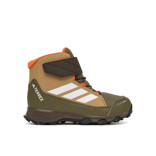 Trekkingi adidas Terrex Snow Cw JR4189 Brązowy ze sklepu eobuwie.pl w kategorii Buty sportowe dziecięce - zdjęcie 187689556