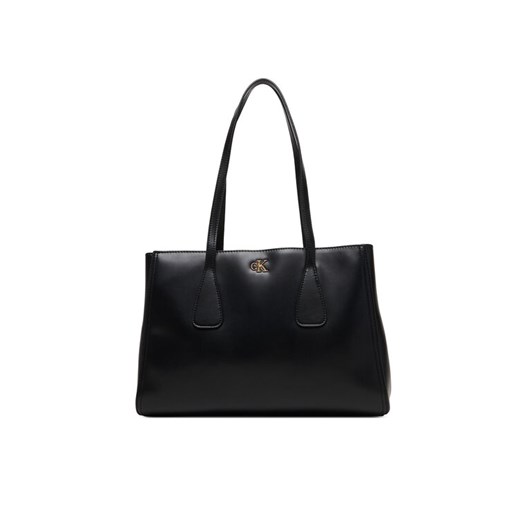 Torebka Calvin Klein Ck Medium Work Tote LV04F3442G Czarny ze sklepu eobuwie.pl w kategorii Torby Shopper bag - zdjęcie 187689568