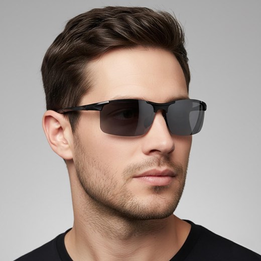 Męskie okulary przeciwsłoneczne HD z fotochromem i polaryzacją EST-612FP-1 ze sklepu Stylion w kategorii Okulary przeciwsłoneczne męskie - zdjęcie 187690068