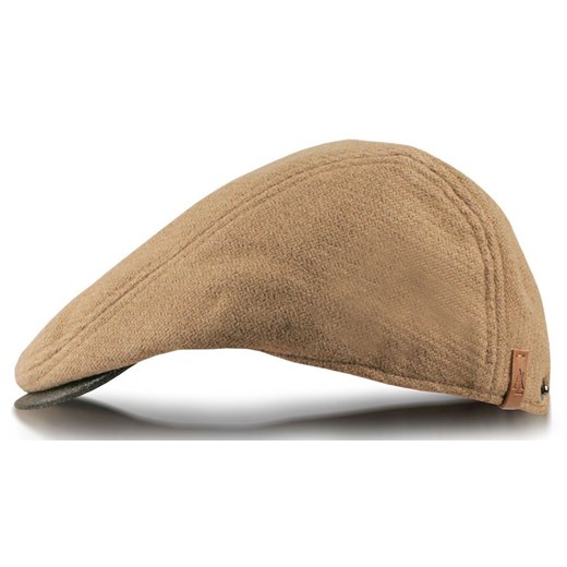 Męski, Ocieplany Kaszkiet z Bawełną - Alties - Beżowy CPAALTSzimKASZKbezowy ze sklepu JegoSzafa.pl w kategorii Kaszkiety męskie - zdjęcie 187691458