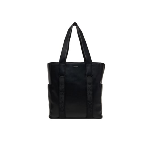 Calvin Klein Torebka Webbing Strap Tote LV04F3289G Czarny ze sklepu MODIVO w kategorii Torby Shopper bag - zdjęcie 187692409