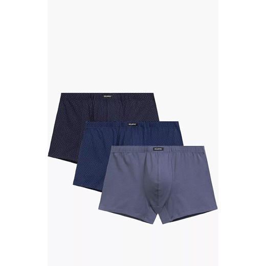 3-pack bokserki męskie 3MH-218-COB/DEN/NIEC, Kolor granatowo-niebieski, Rozmiar 2XL, ATLANTIC ze sklepu Primodo w kategorii Majtki męskie - zdjęcie 187693089