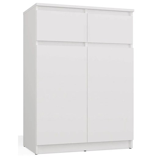 Biała komoda z szufladami 70cm - Xeli ze sklepu Edinos.pl w kategorii Komody - zdjęcie 187693897