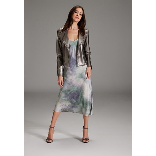 SWING Kurtka w kolorze srebrnym ze skóry syntetycznej ze sklepu Limango Polska w kategorii Kurtki damskie - zdjęcie 187694565