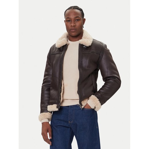 Guess Kożuch M5BL28 W2310 Brązowy Regular Fit ze sklepu MODIVO w kategorii Kurtki męskie - zdjęcie 187694686