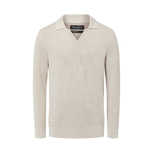 Marc O'Polo Męski sweter z dzianiny Mężczyźni Bawełna kitt wypukły wzór tkaniny ze sklepu vangraaf w kategorii Swetry męskie - zdjęcie 187695125